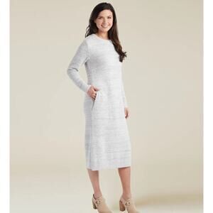 Softies Women's Marshmallow Crew Neck Lounger with Pockets Size S/M Heather Gray